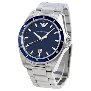 Emporio Armani Men’s Quartz Stainless Steel Blue Dial 44mm Watch AR11100