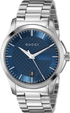 Gucci G Timeless Blue Dial Silver Steel Strap Watch For Men - YA126440
