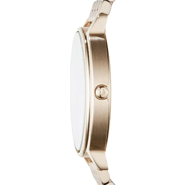 Emporio Armani Dress Quartz Gold Dial Gold Steel Strap Watch For Women - AR11062