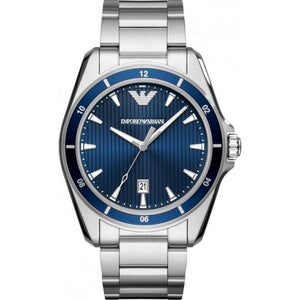 Emporio Armani Men’s Quartz Stainless Steel Blue Dial 44mm Watch AR11100