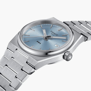 Tissot PRX Light Blue Dial Silver Steel Strap Watch For Women - T137.210.11.351.00