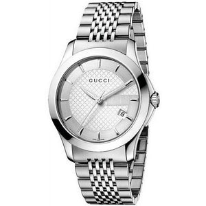 Gucci G-Timeless Steel Silver Dial Steel Mens Watch YA126401