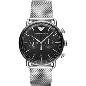 Emporio Armani Aviator Chronograph Black Dial Men's Watch AR11104