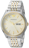Emporio Armani Cream Dial Two Tone Steel Strap Watch For Men - AR11034