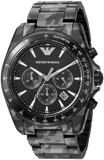 Emporio Armani Sportivo Quartz Black Dial Black Steel Strap Watch For Men - AR11027