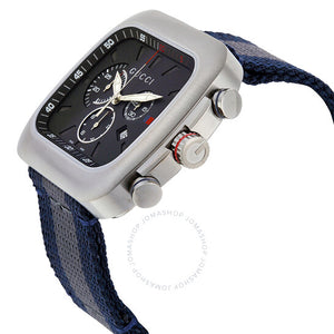Gucci Coupe YA131203 Blue Guilloche Dial Chronograph 45MM SWISS MADE