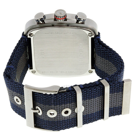 Gucci Coupe YA131203 Blue Guilloche Dial Chronograph 45MM SWISS MADE