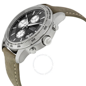 Gucci G Timeless Chronograph Grey Dial Grey Leather Strap Watch For Men - YA126238