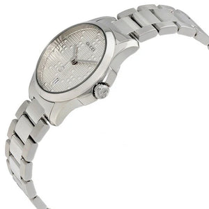 GUCCI  G-Timeless Silver Diamante Dial Steel Unisex Watch YA126459