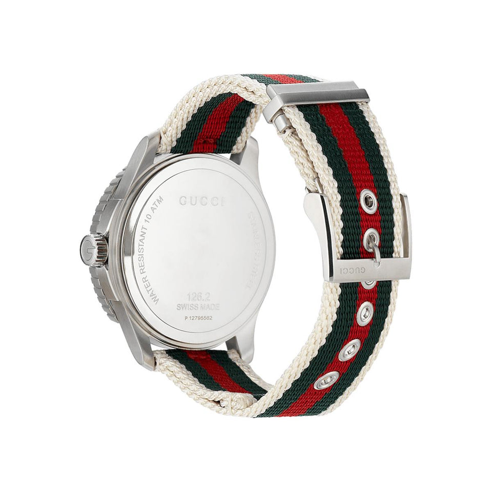 Gucci YA126231 Sport White Dial 44MM Stainless Steel SWISS MADE