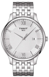 Tissot T Classic Tradition Silver Dial Silver Steel Strap Watch For Men - T063.610.11.038.00