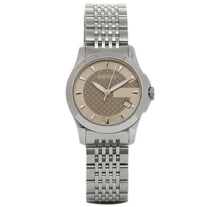 Gucci G-Timeless Steel Bracelet Brown Womens Watch YA126503