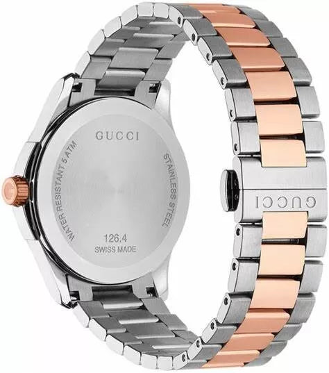 Gucci G Timeless Silver Dial Two Tone Steel Strap Watch For Men - YA126447