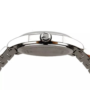 Gucci G Timeless Brown Dial Silver Steel Strap Watch For Men - YA126445